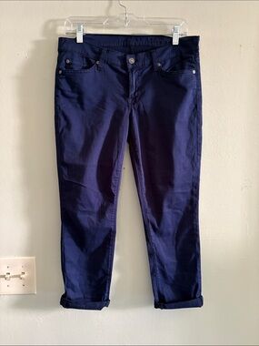7 for mankind skinny crop and roll pants 29